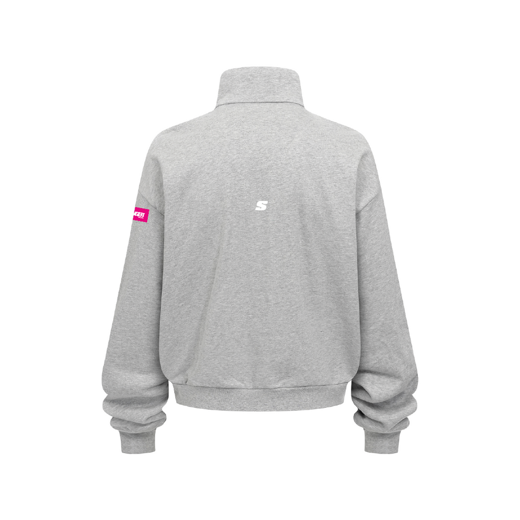 LIGHT GREY ZIP HOODIE
