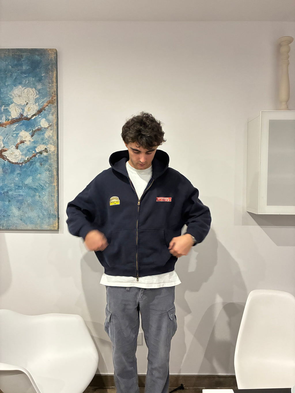 BLUE ZIPPER HOODIE STG