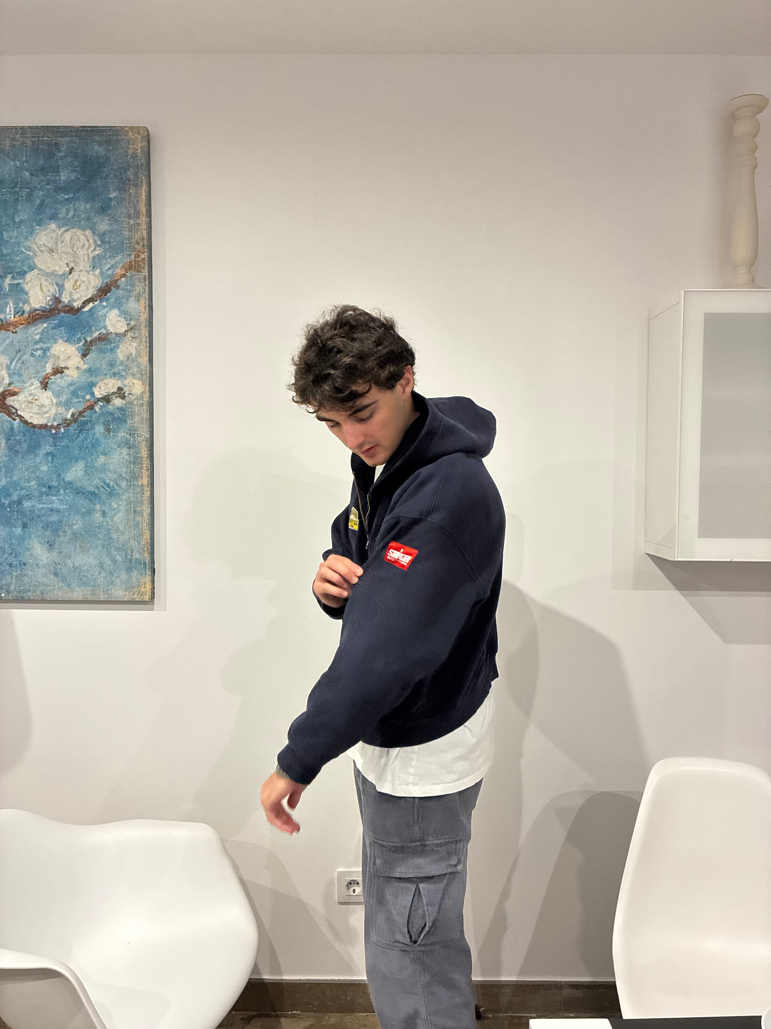 BLUE ZIPPER HOODIE STG