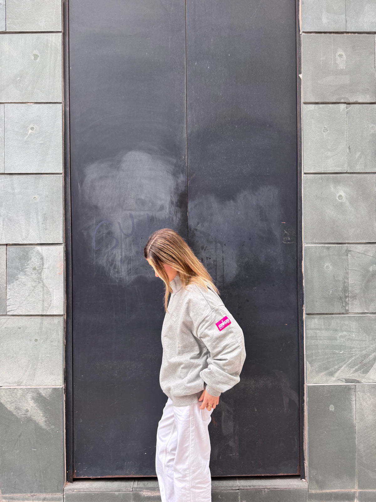 LIGHT GREY ZIP HOODIE