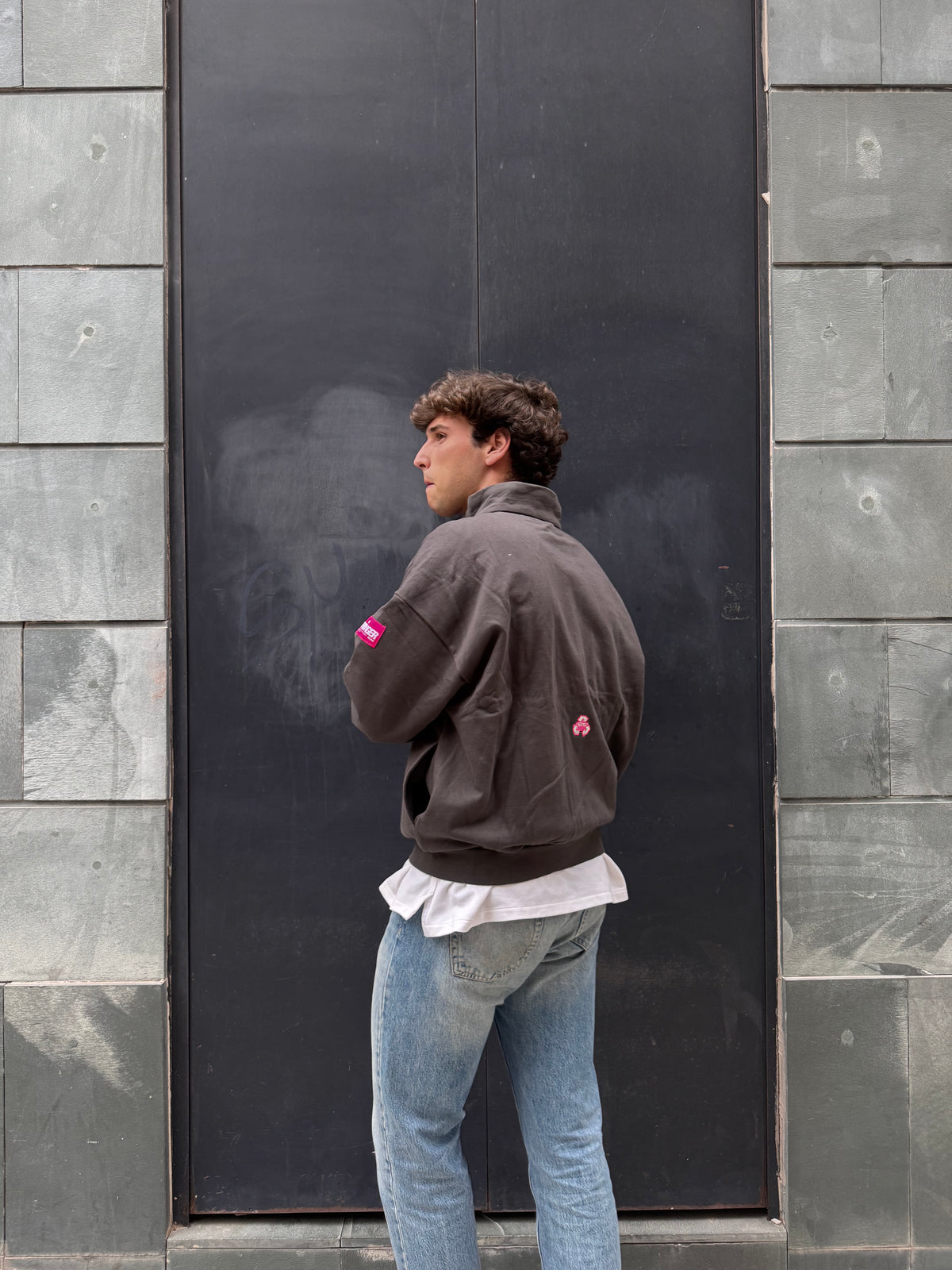 DARK GREY ZIP HOODIE