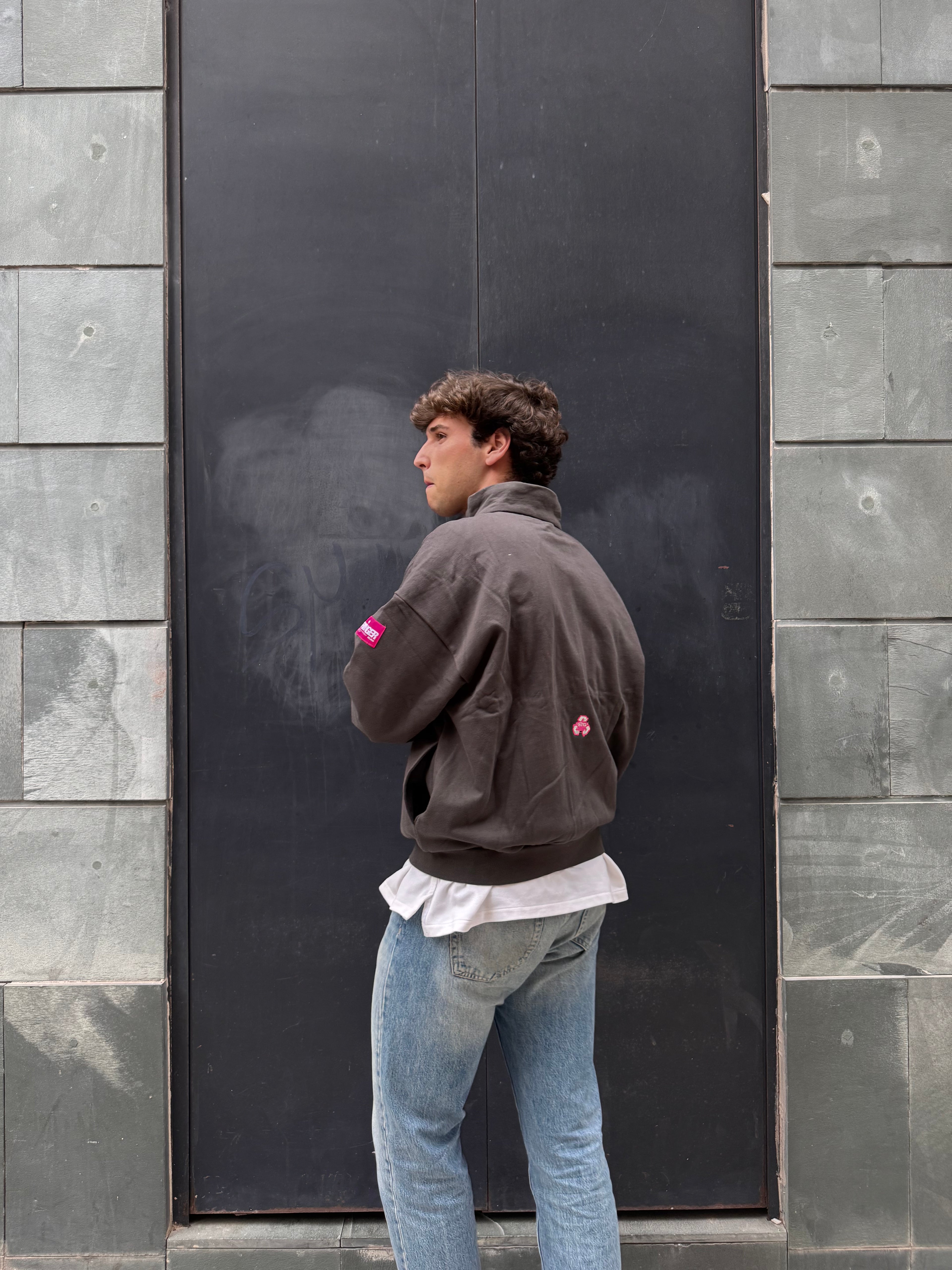 DARK GREY ZIP HOODIE