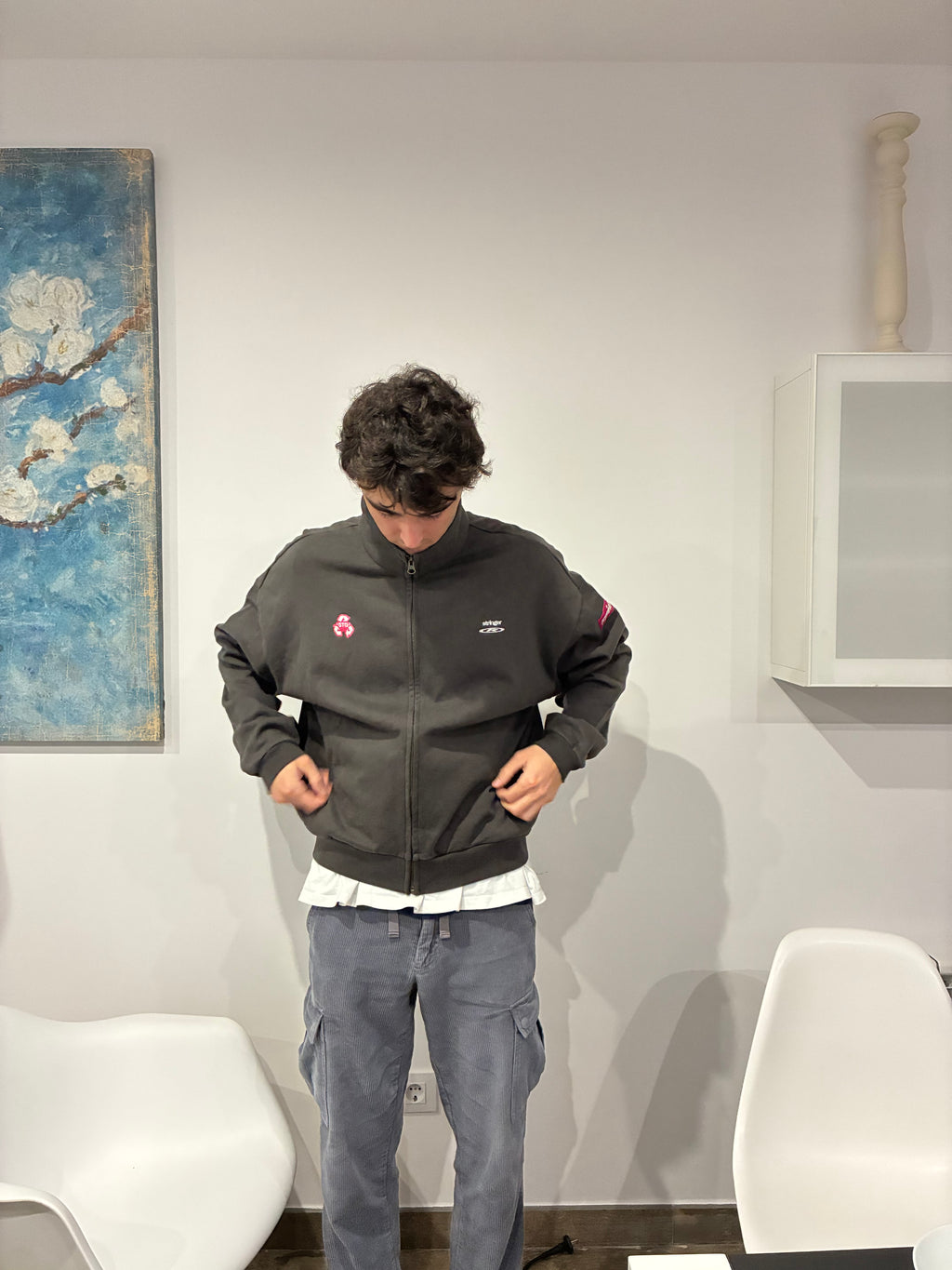 DARK GREY ZIP HOODIE