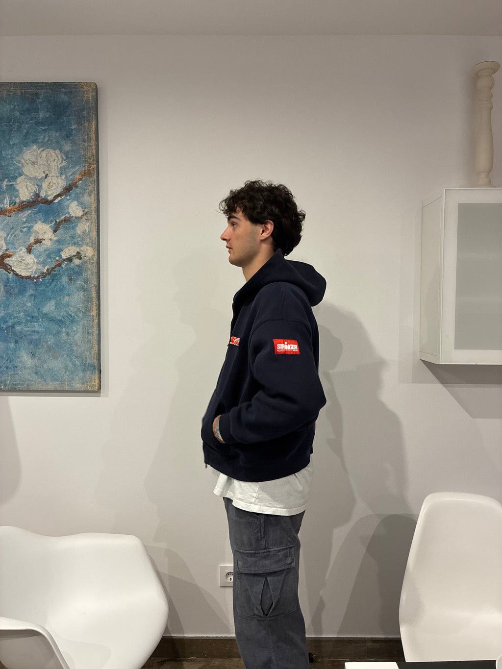 BLUE ZIPPER HOODIE STG