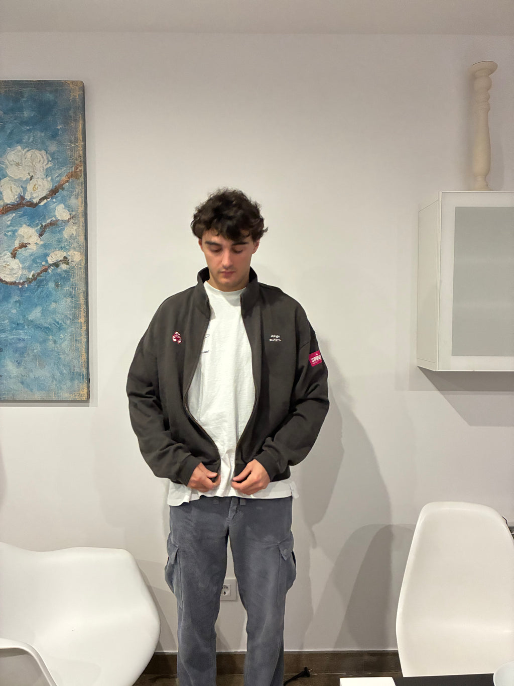 DARK GREY ZIP HOODIE