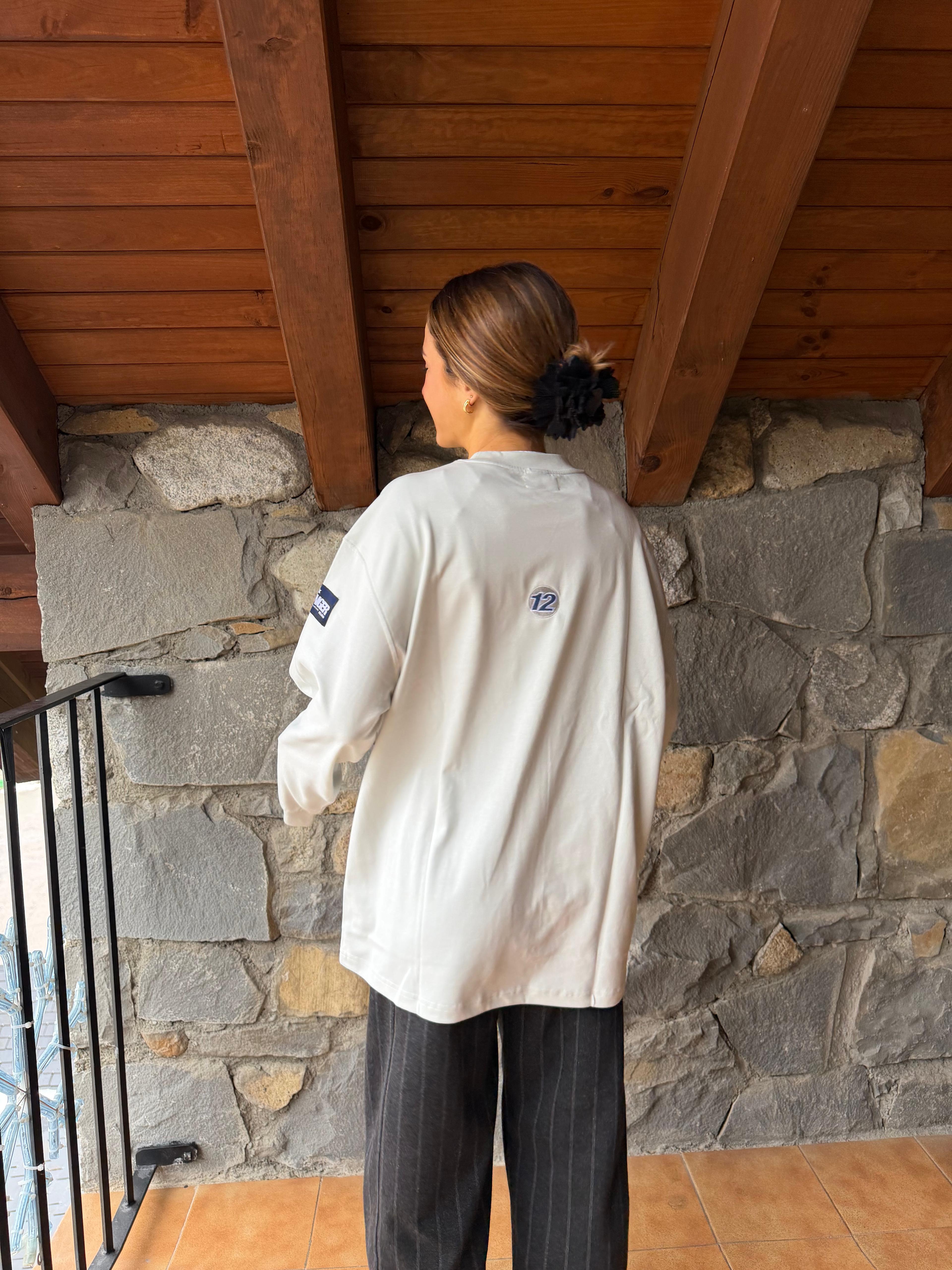 WHITE RACING LONG-SLEEVE