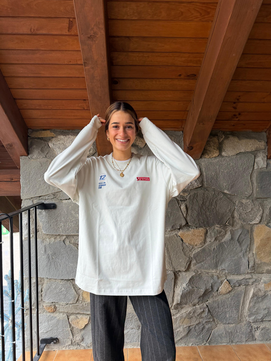 WHITE RACING LONG-SLEEVE