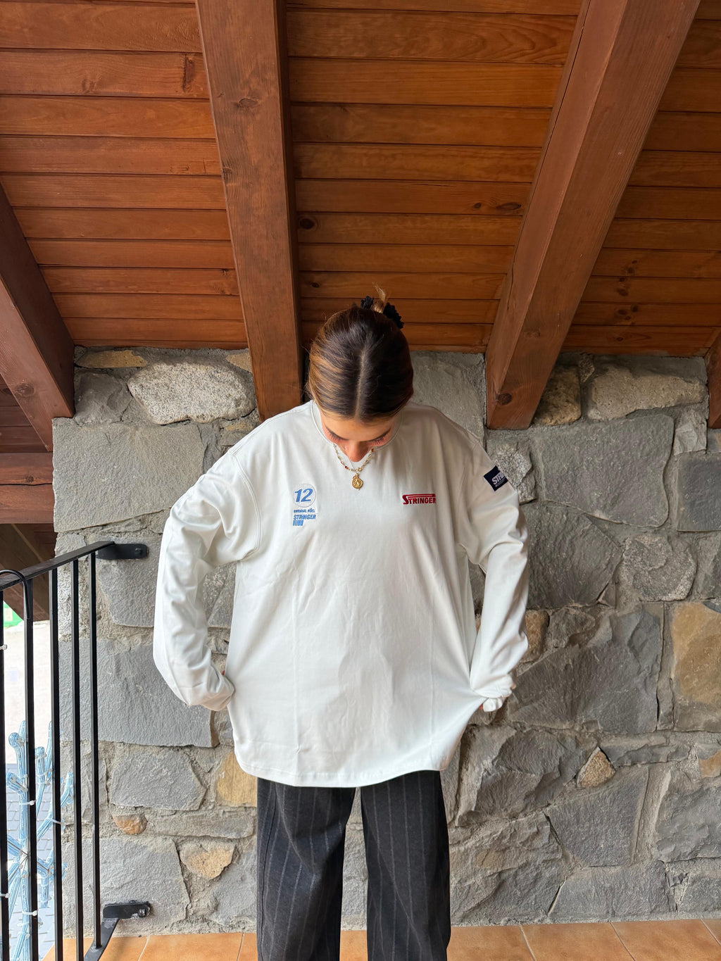 WHITE RACING LONG-SLEEVE