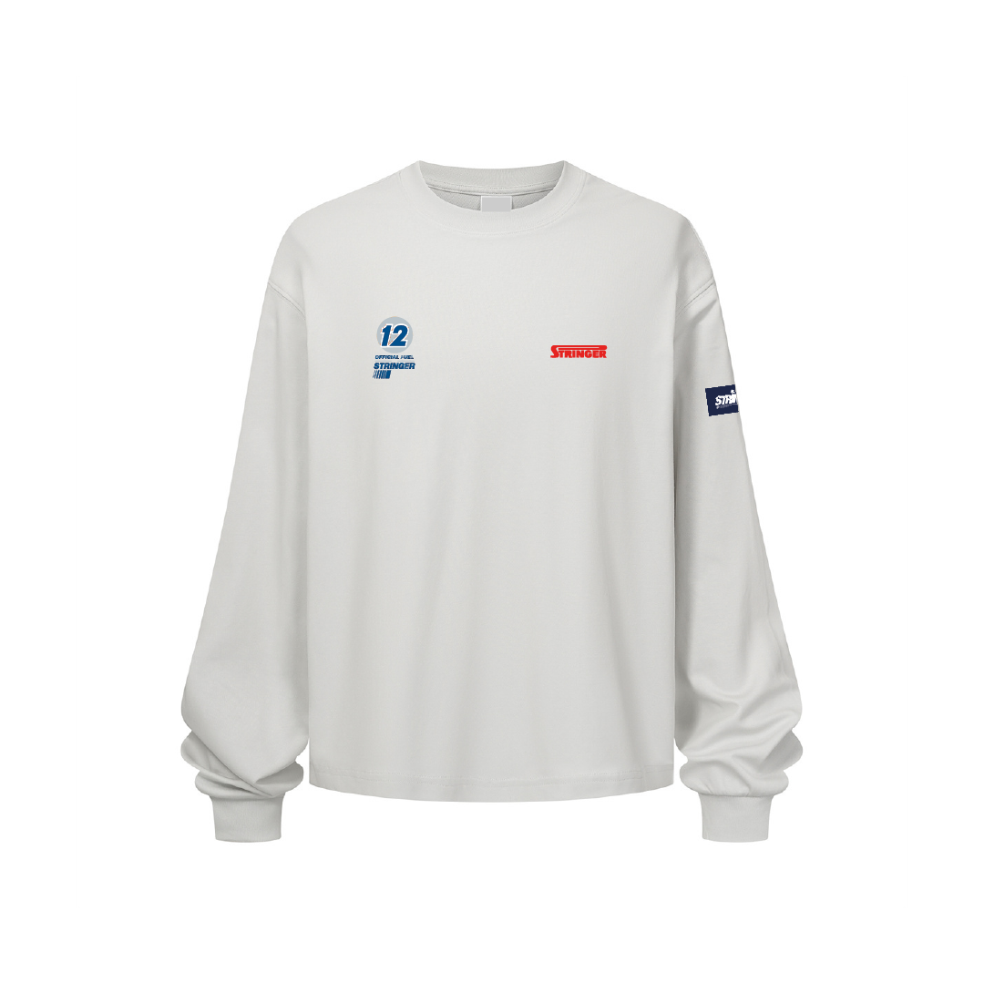 WHITE RACING LONG-SLEEVE