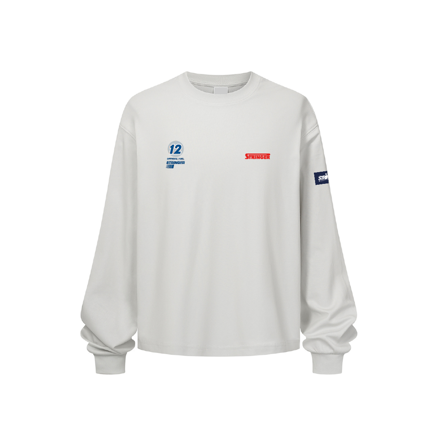 WHITE RACING LONG-SLEEVE