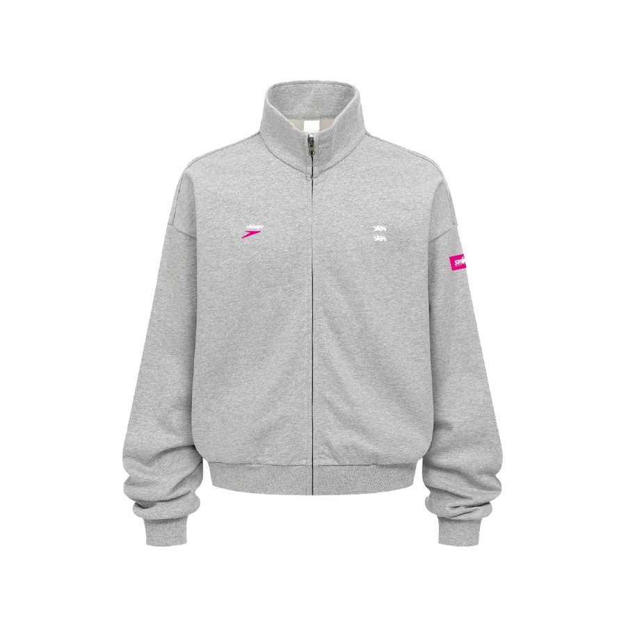 LIGHT GREY ZIP HOODIE