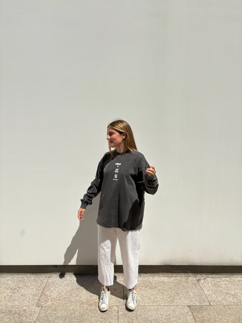 WASHED GREY LONG-SLEEVE